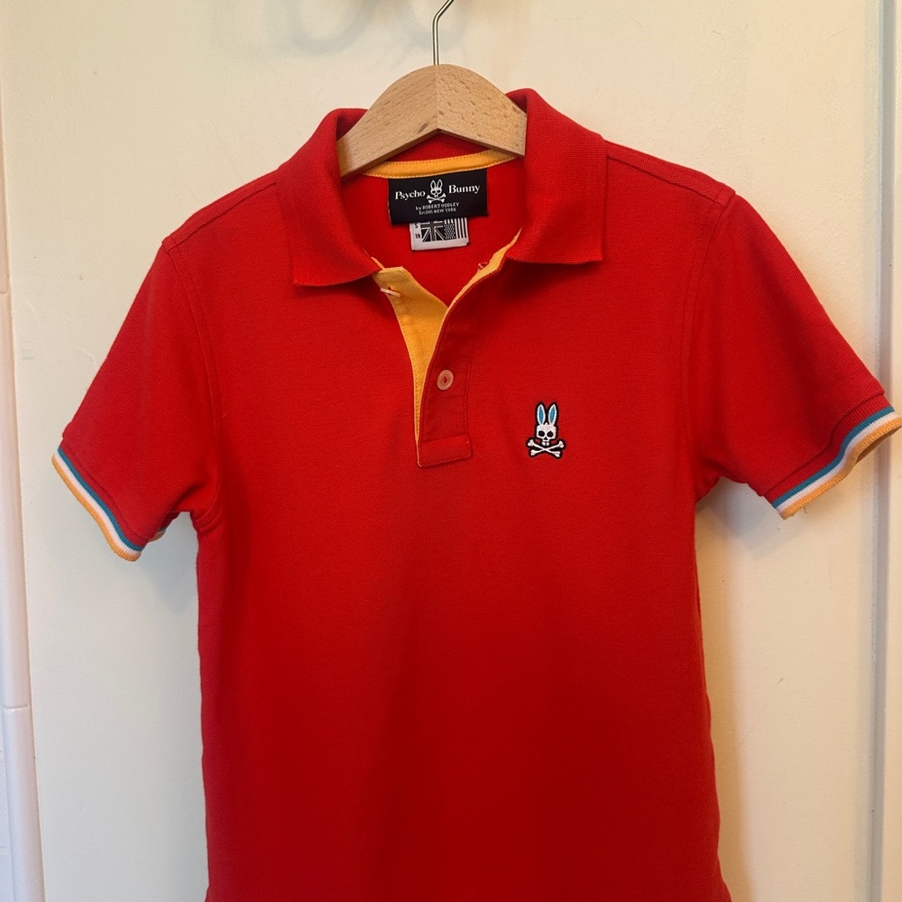 Psycho Bunny Red Kids Polo Shirt